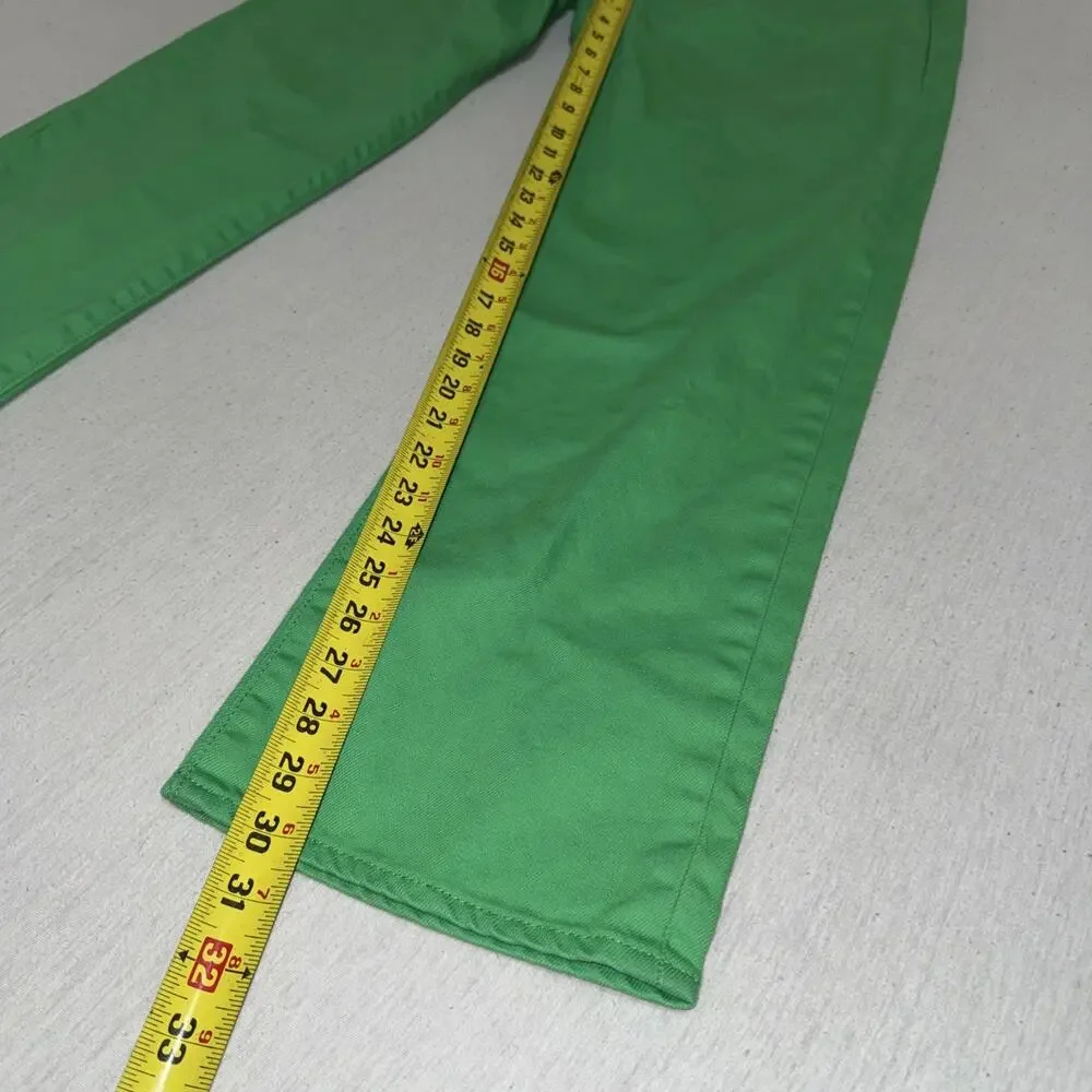 Levi’s 501 Jeans Men 36x32 34x30 Actual Lime Green Denim Straight Fit Button EUC